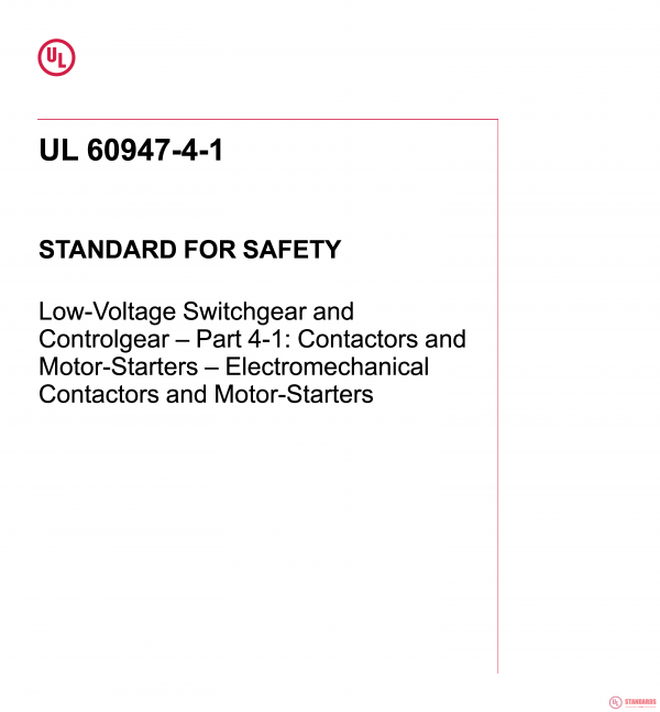 UL 60947-4-1 PDF UL 60947-4-1 PDF